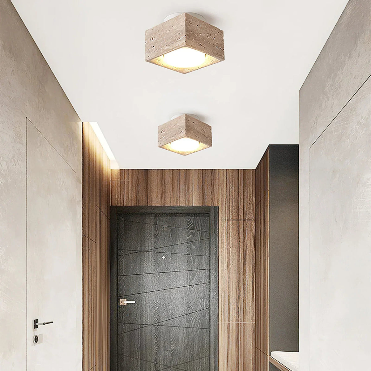Travertine Sky Hole Ceiling Lamp – Travertine detail 5
