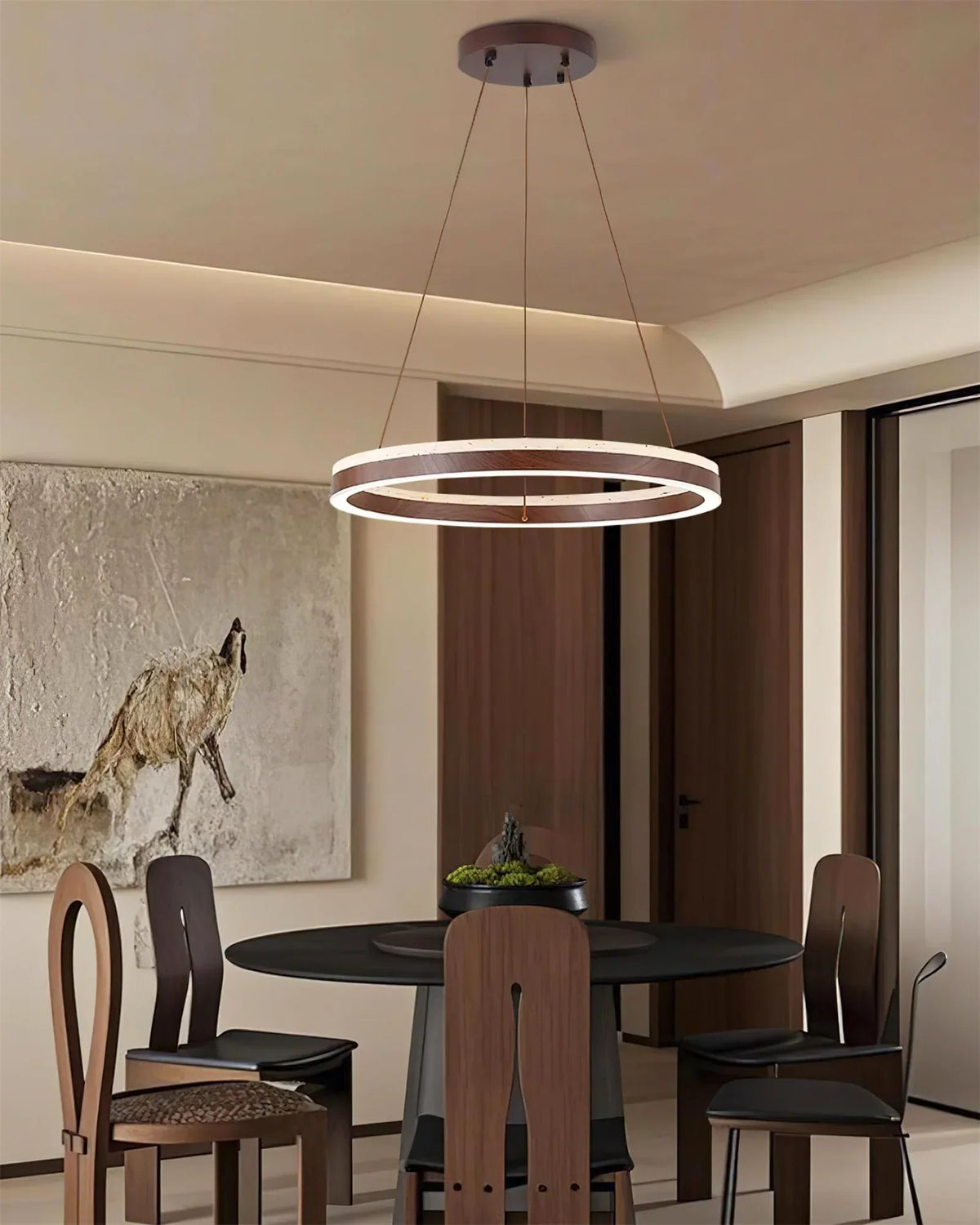 Travertine Solaro Round Chandelier – Travertine detail 4