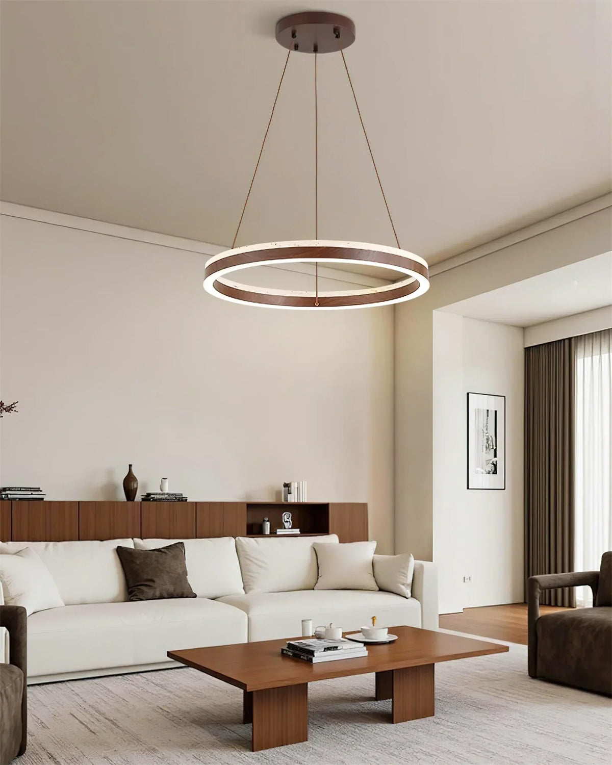 Travertine Solaro Round Chandelier – Travertine detail 6