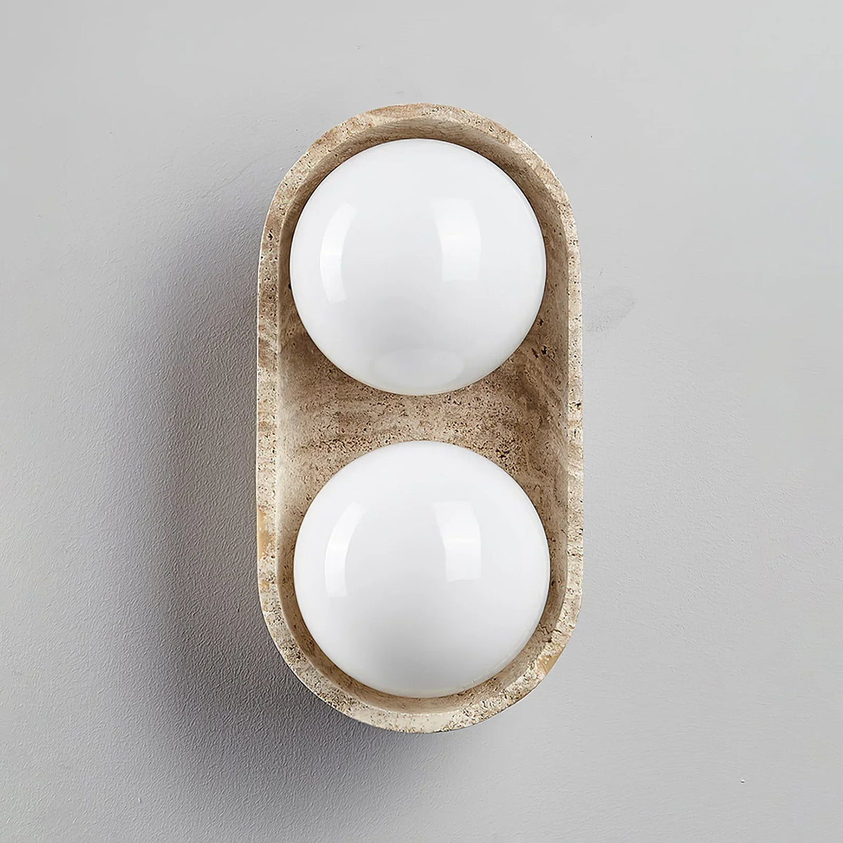Travertine Solstice Trio Wall Sconce – Travertine detail 14