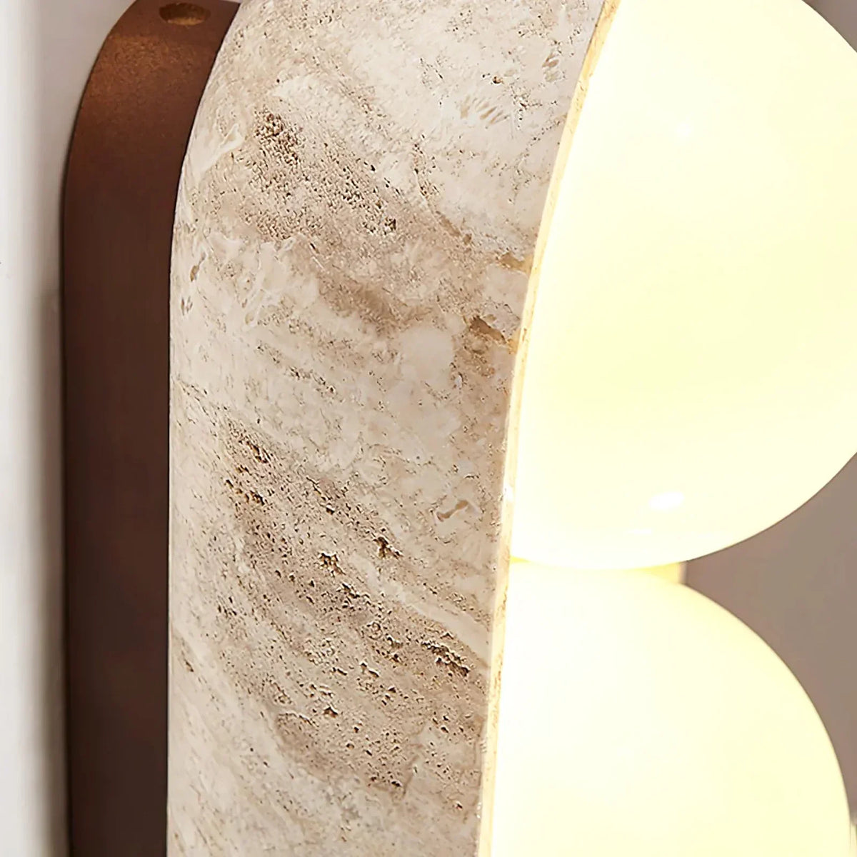 Travertine Solstice Trio Wall Sconce – Travertine detail 10