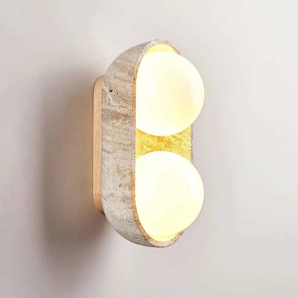 Travertine Solstice Trio Wall Sconce – Travertine detail 12