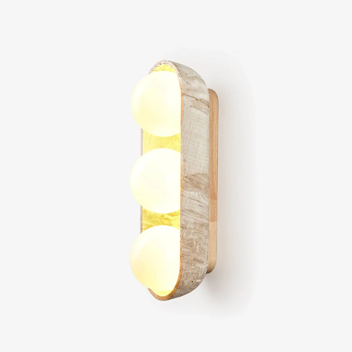 Travertine Solstice Trio Wall Sconce – Travertine detail 17