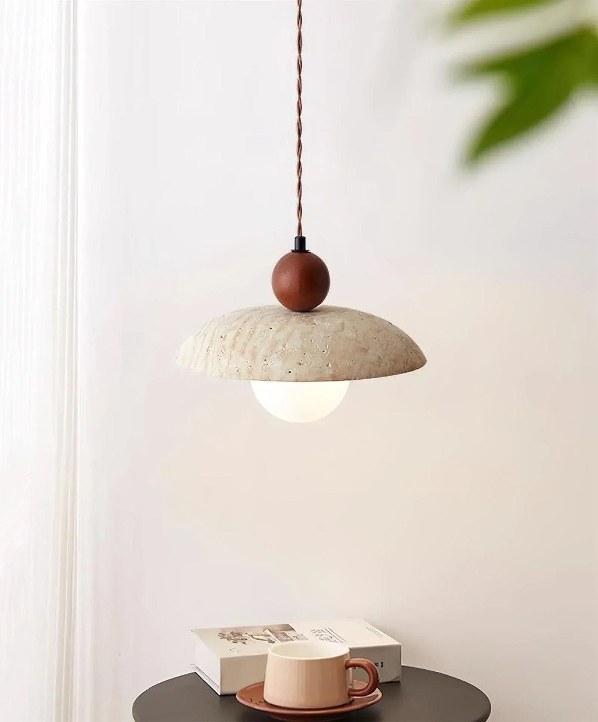 Travertine Soluna Pendant Light – Travertine detail 7