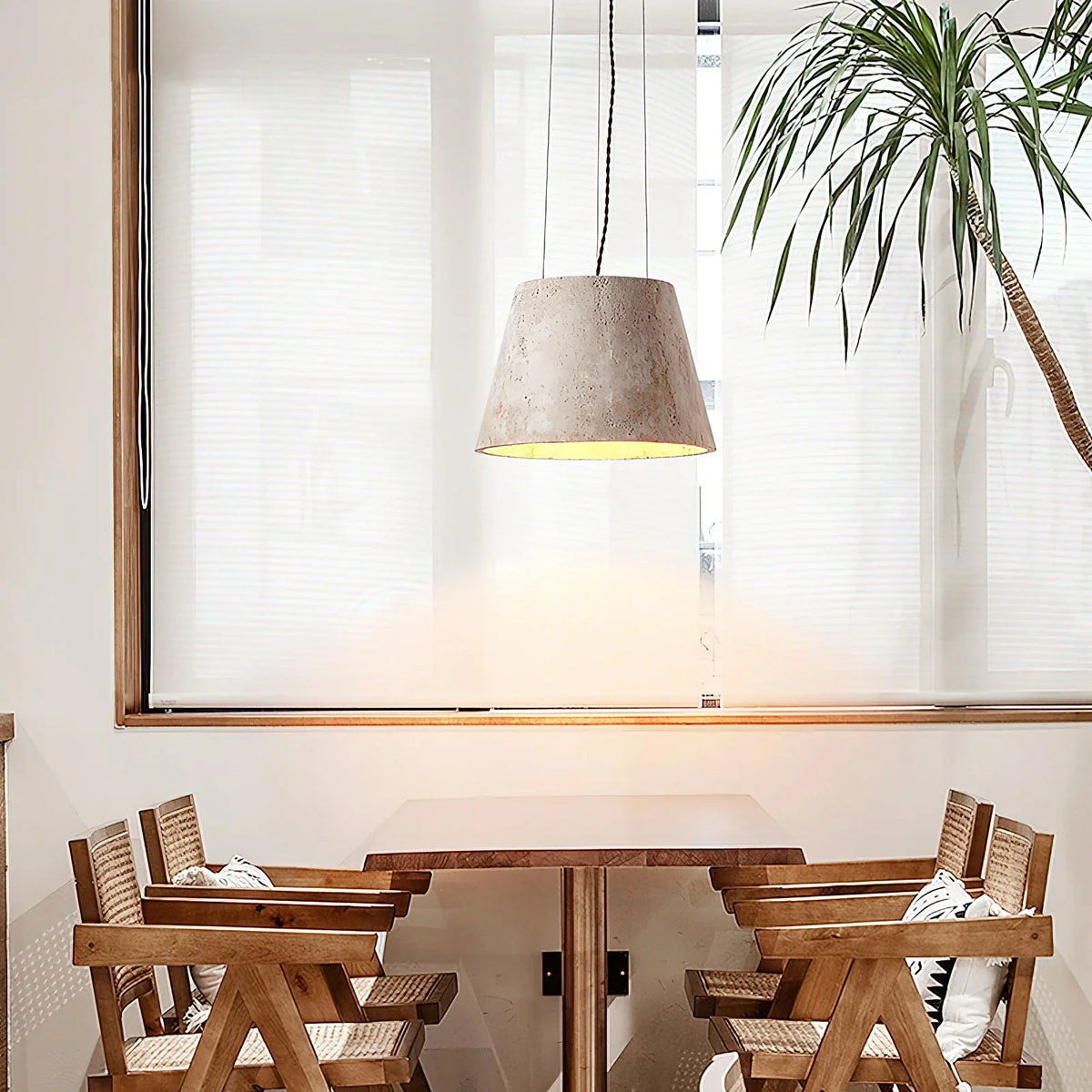 Travertine Talma Pendant Lamp – Travertine detail 3