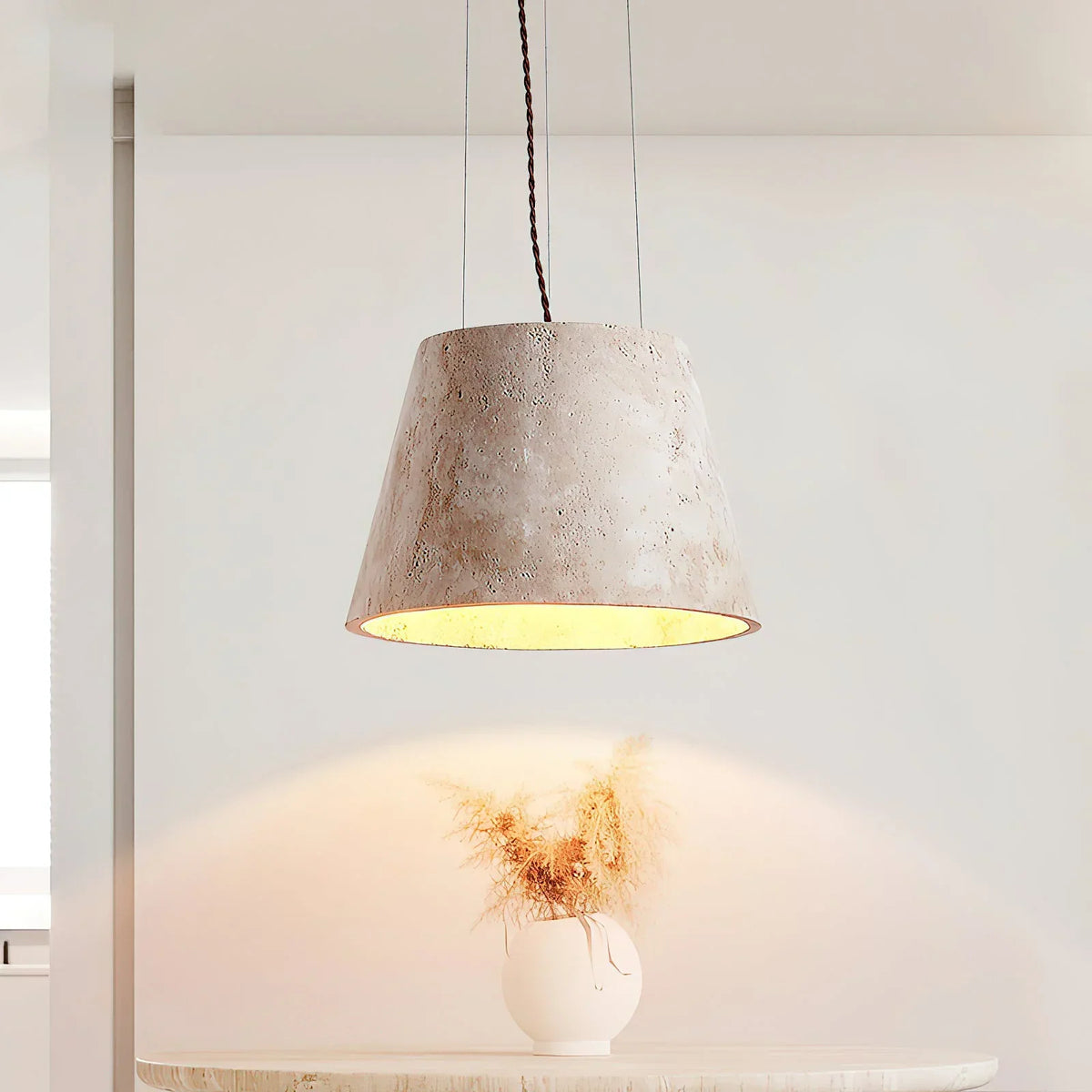Travertine Talma Pendant Lamp – Travertine detail 7