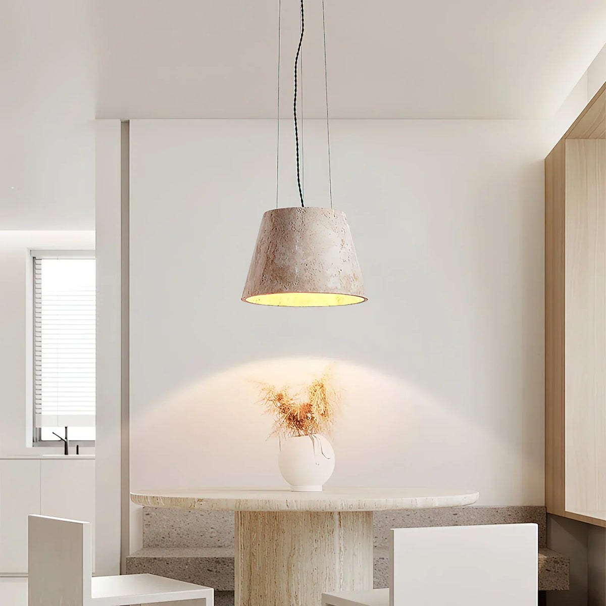 Travertine Talma Pendant Lamp – Travertine detail 2