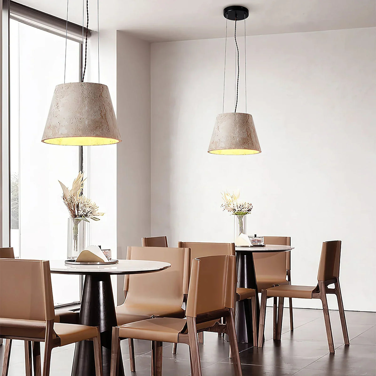 Travertine Talma Pendant Lamp – Travertine detail 5