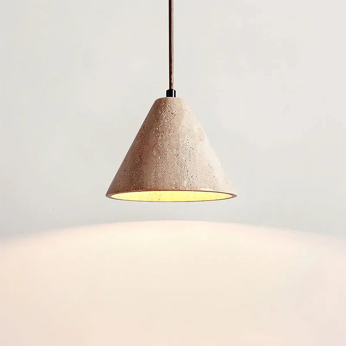 Travertine Terra Halo Pendant Light – Travertine detail 21