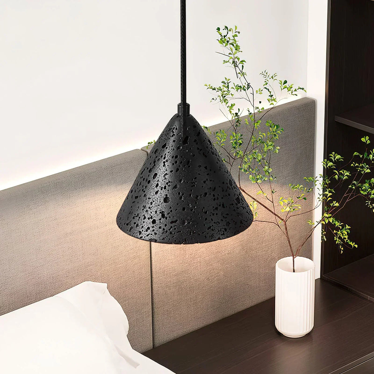 Travertine Terra Halo Pendant Light – Travertine detail 8