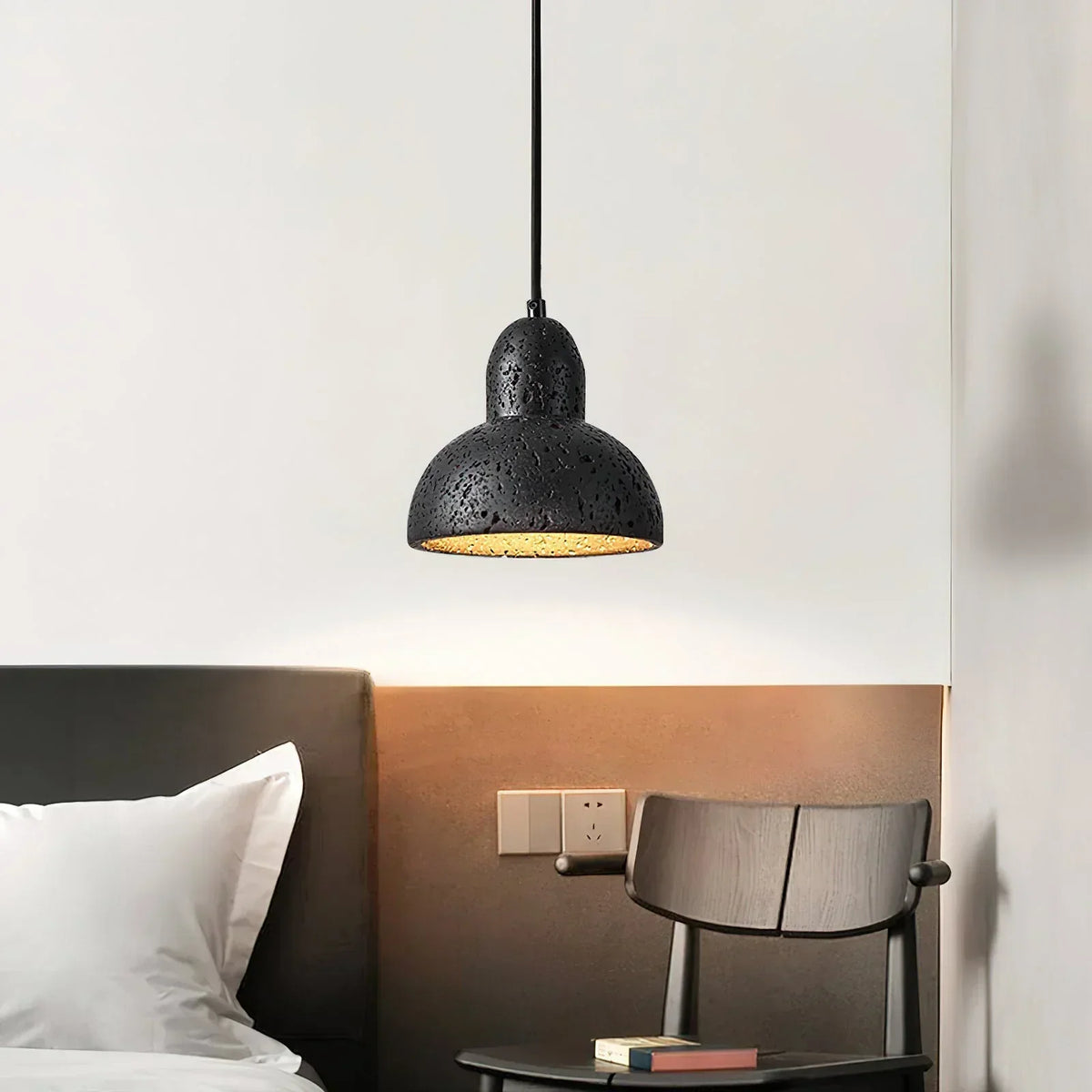 Travertine Terra Halo Pendant Light – Travertine detail 3