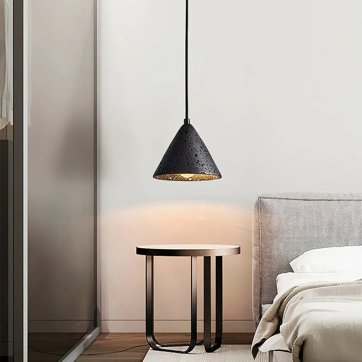 Travertine Terra Halo Pendant Light – Travertine detail 4