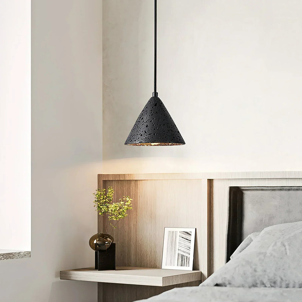 Travertine Terra Halo Pendant Light – Travertine detail 5