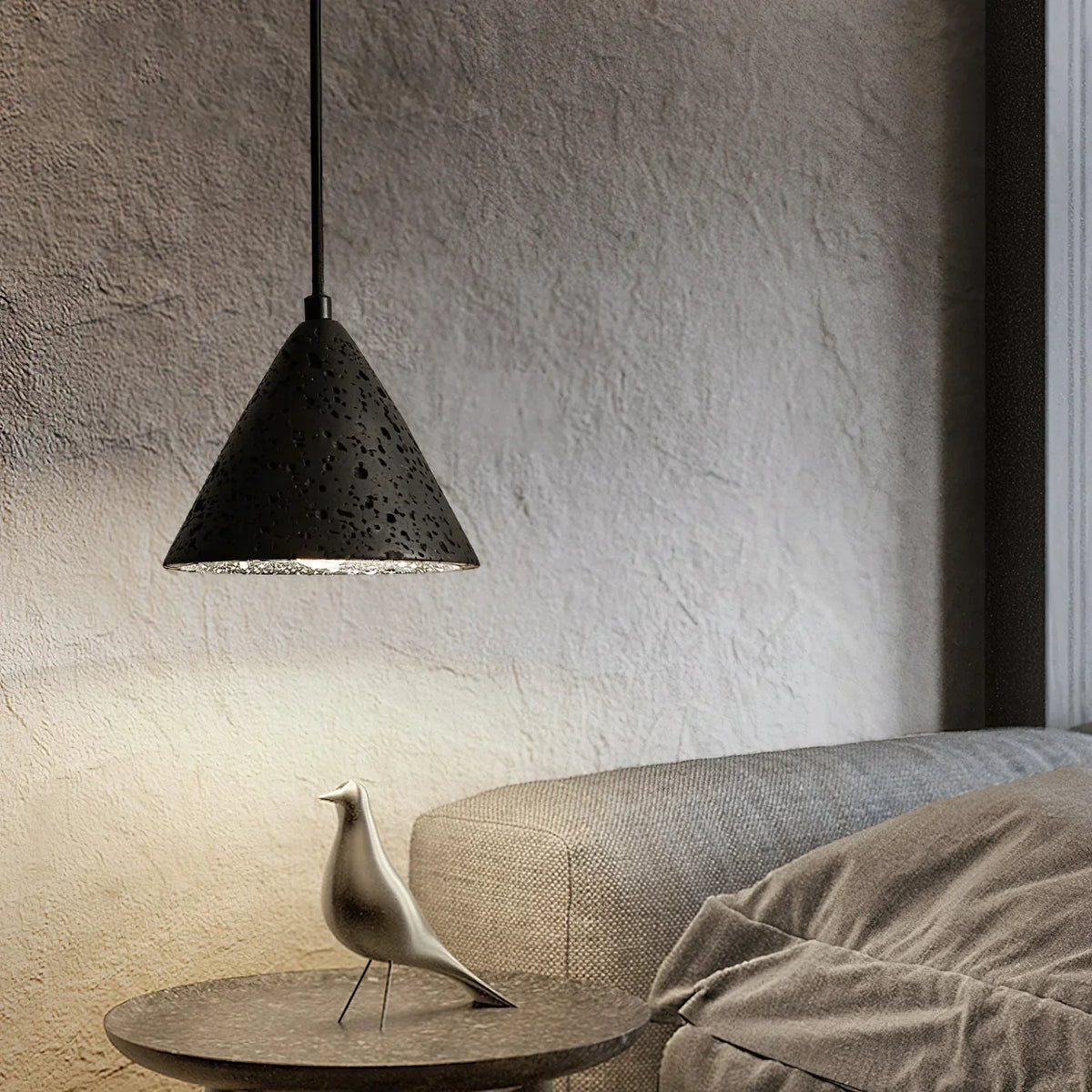 Travertine Terra Halo Pendant Light – Travertine detail 9