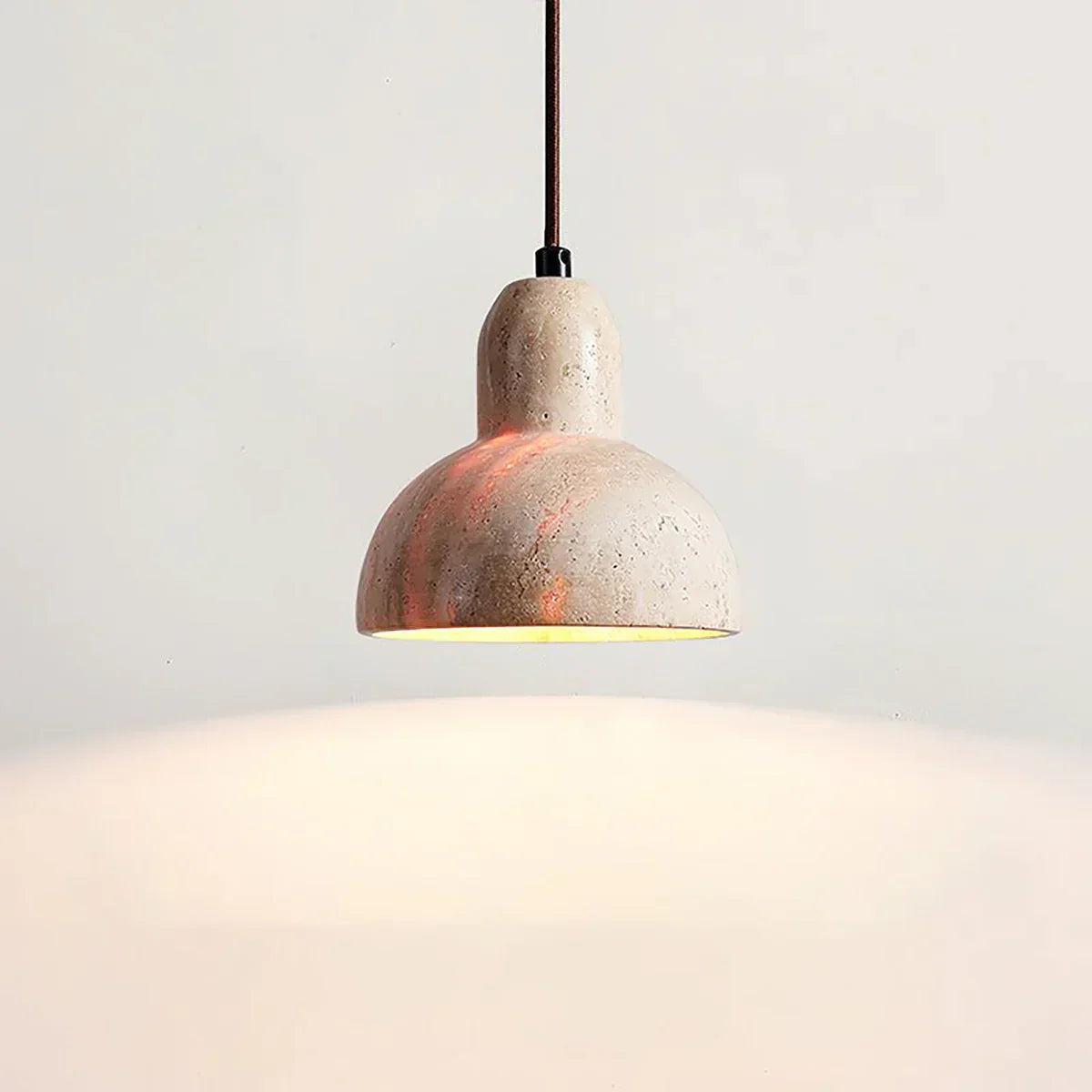 Travertine Terra Halo Pendant Light – Travertine detail 20
