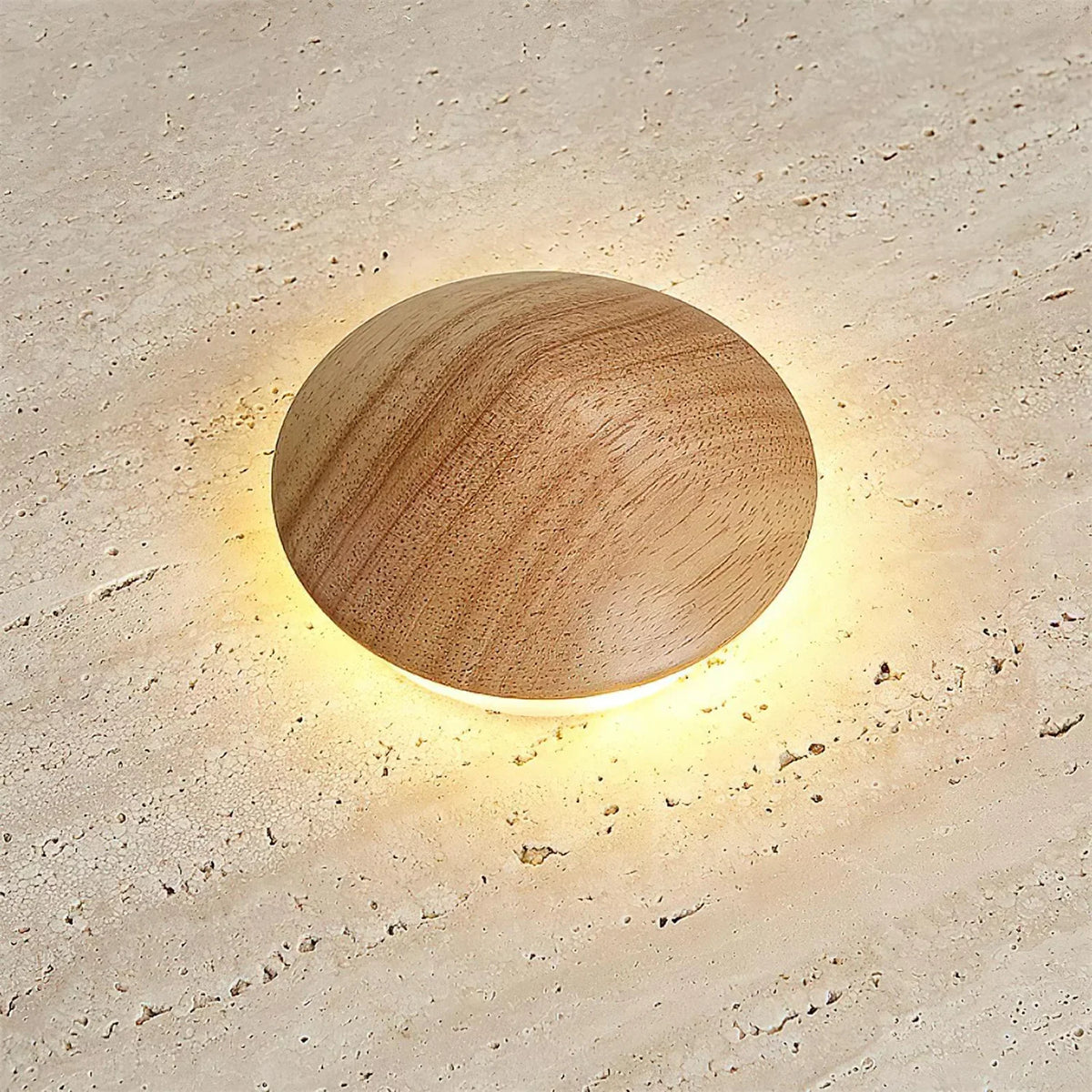 Travertine Tranquil Aura Disc Ceiling Light – Travertine detail 7