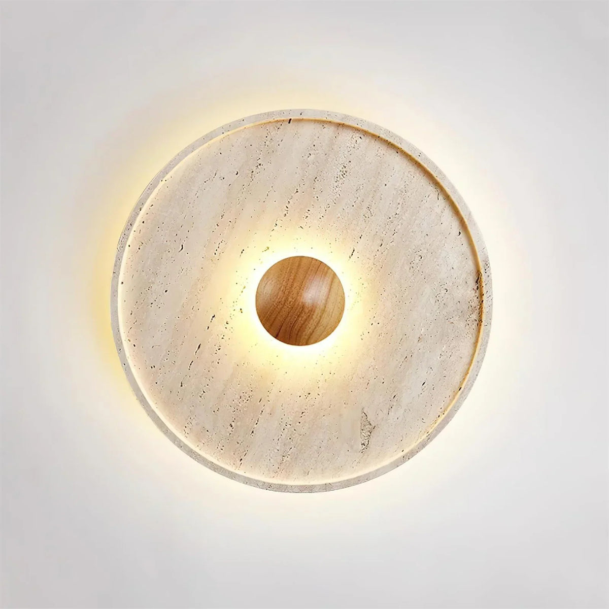 Travertine Tranquil Aura Disc Ceiling Light – Travertine detail 8