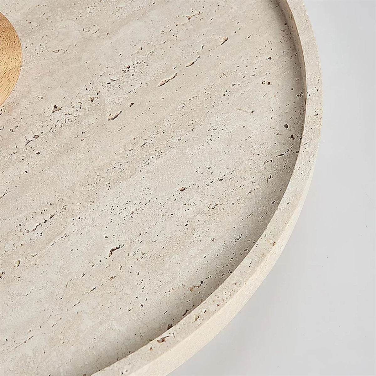 Travertine Tranquil Aura Disc Ceiling Light – Travertine detail 6