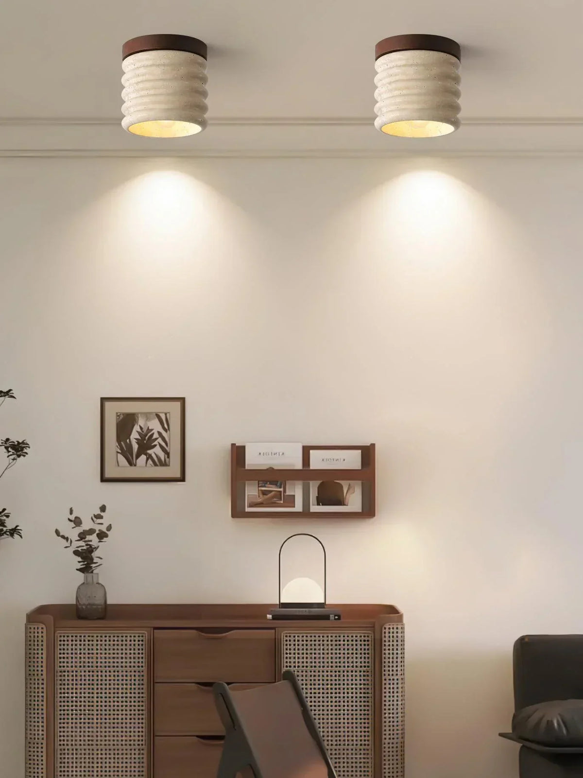 Travertine Vaarnii Ceiling Lamp – Travertine detail 10