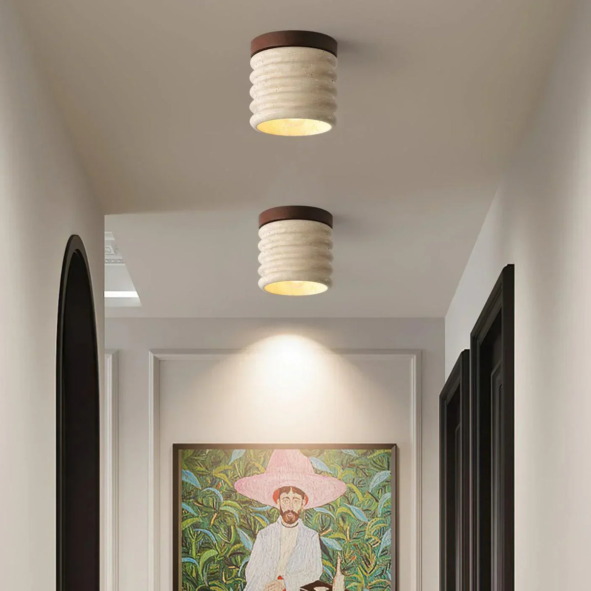Travertine Vaarnii Ceiling Lamp – Travertine detail 2