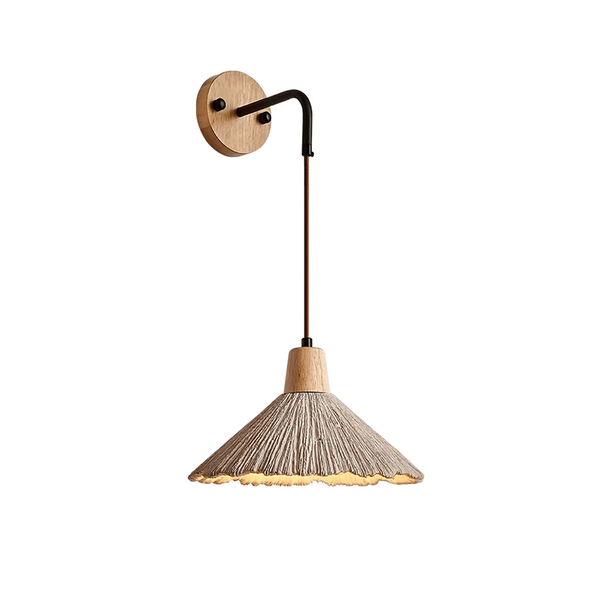Cement Vintage Wood Wall Lamp
