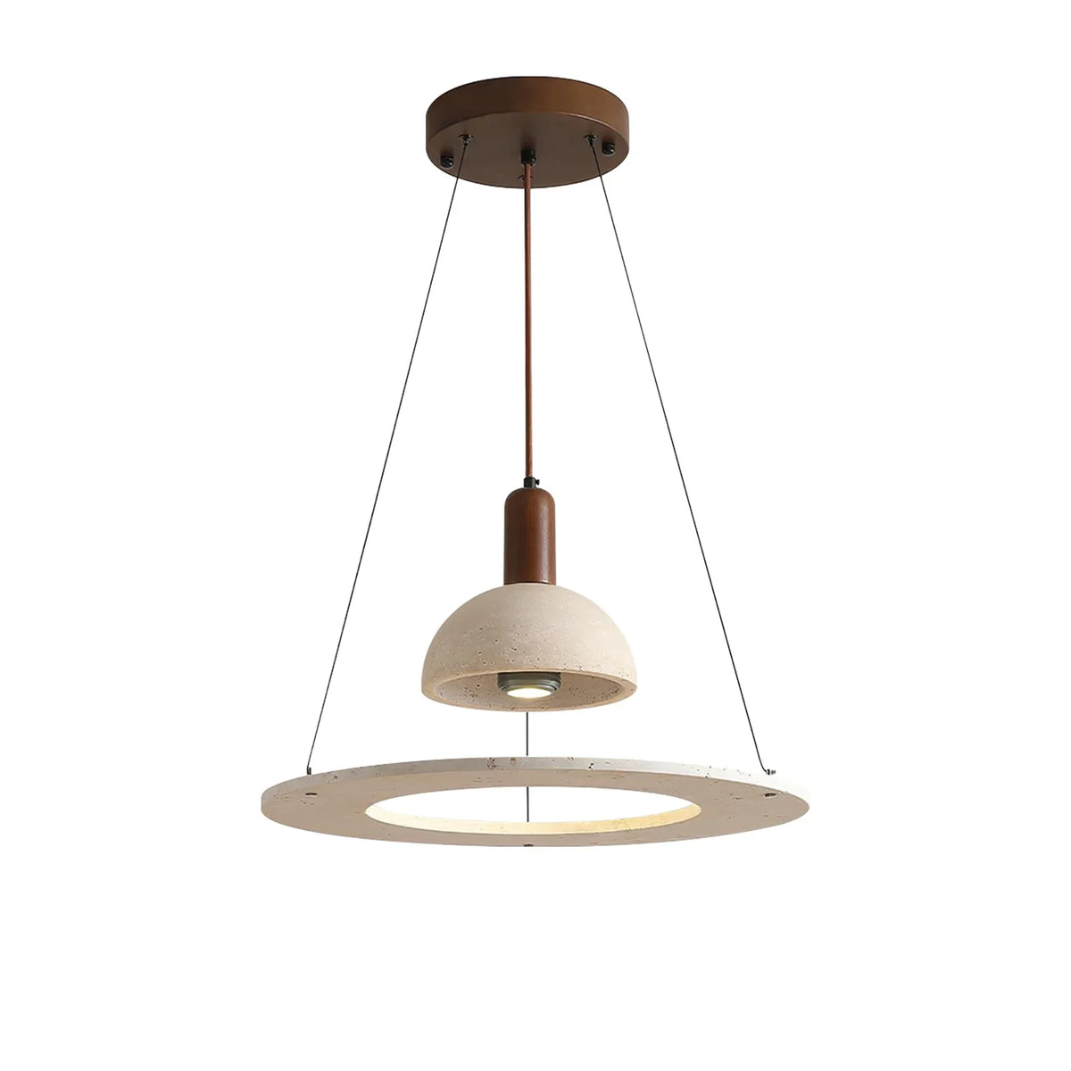 Travertine Vistara Geometric Pendant Lamp – Travertine detail 13