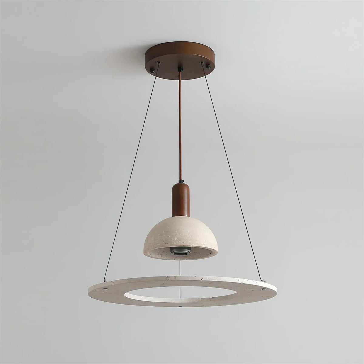 Travertine Vistara Geometric Pendant Lamp – Travertine detail 12