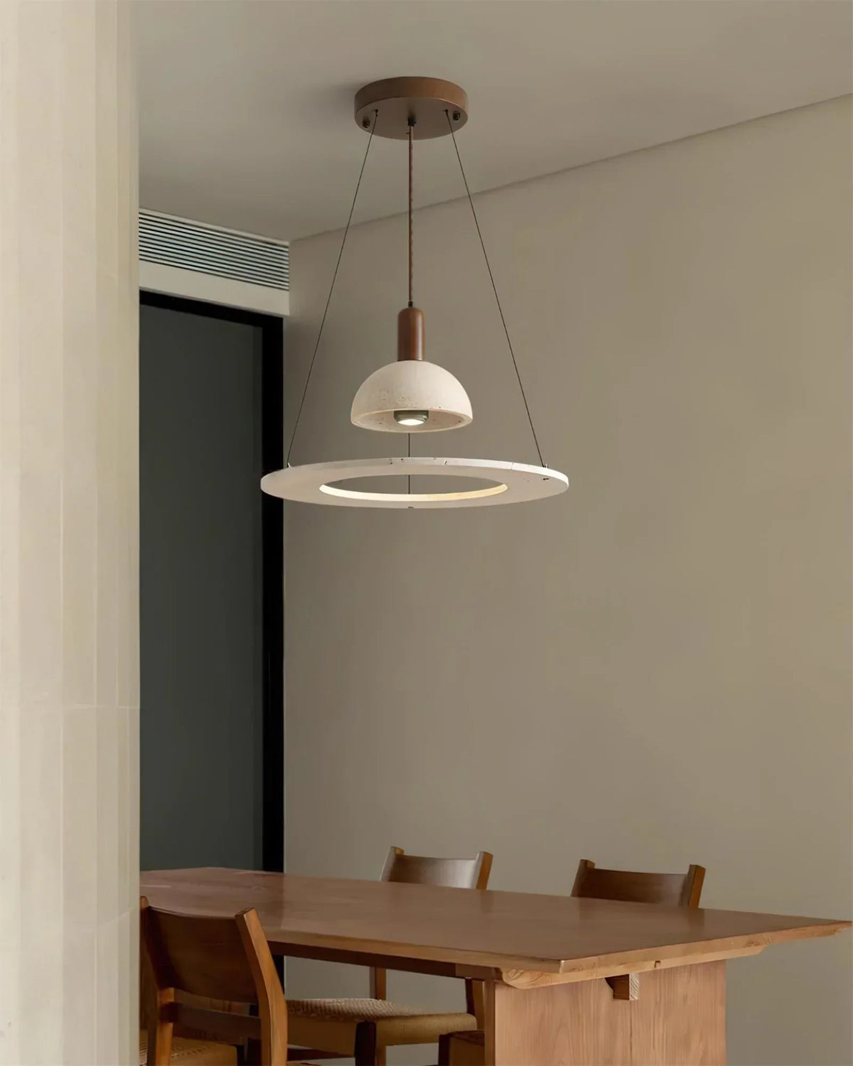 Travertine Vistara Geometric Pendant Lamp – Travertine detail 5