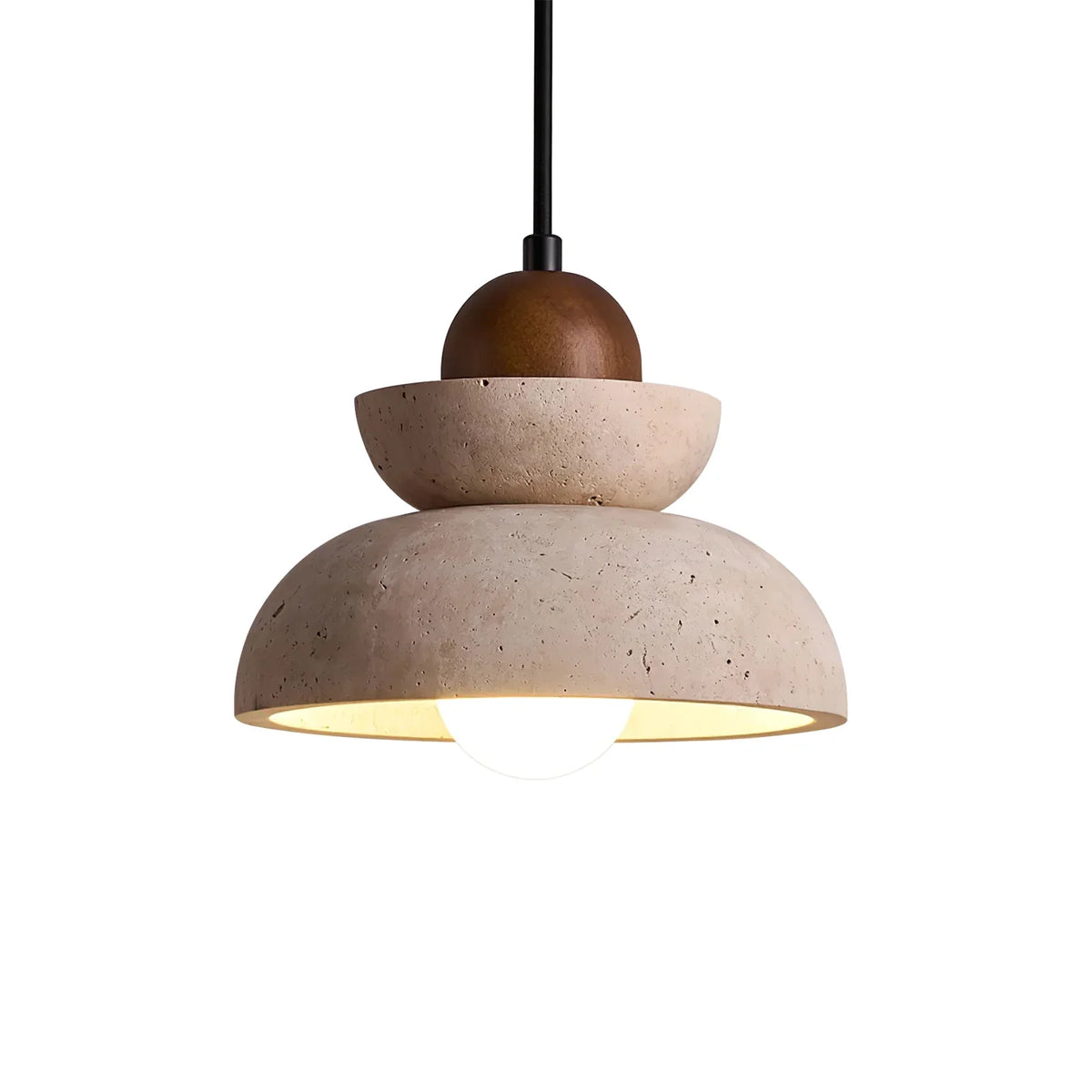 Travertine Zenith Tier Pendant Lamp – Travertine detail 11