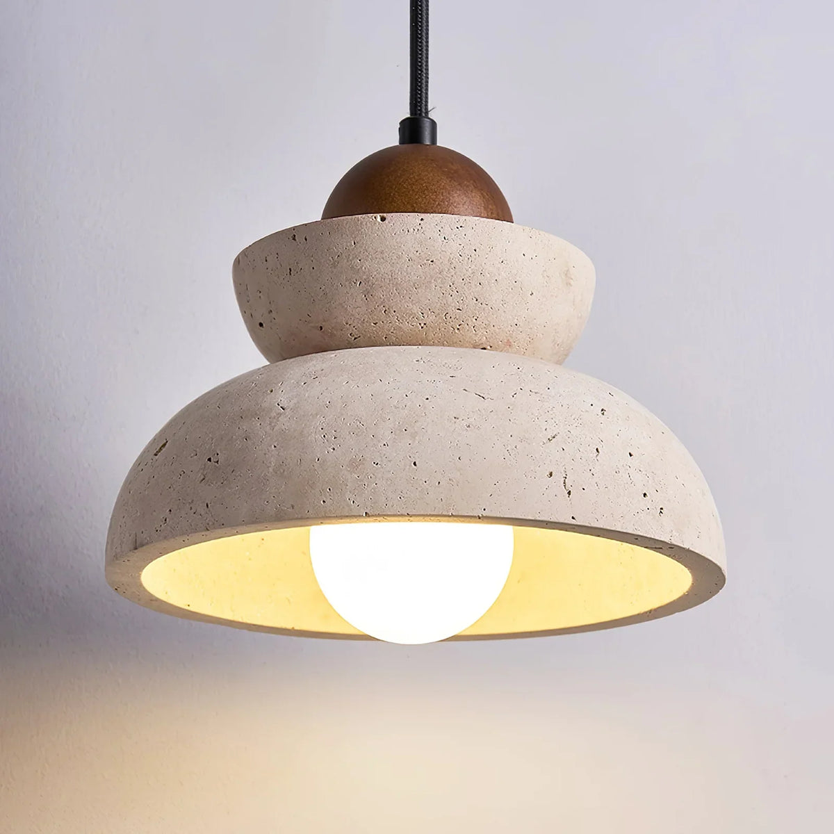 Travertine Zenith Tier Pendant Lamp – Travertine detail 8