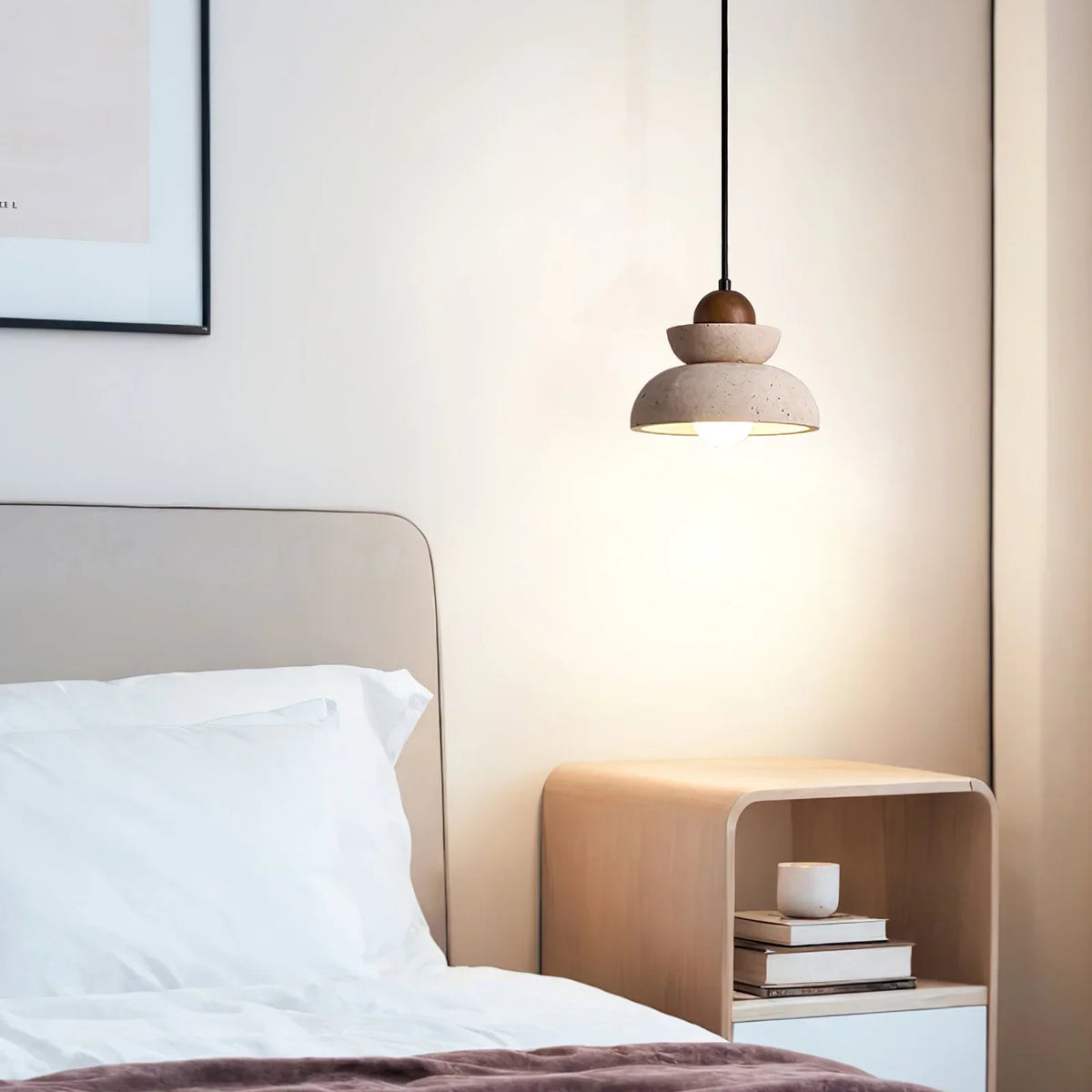 Travertine Zenith Tier Pendant Lamp – Travertine detail 6