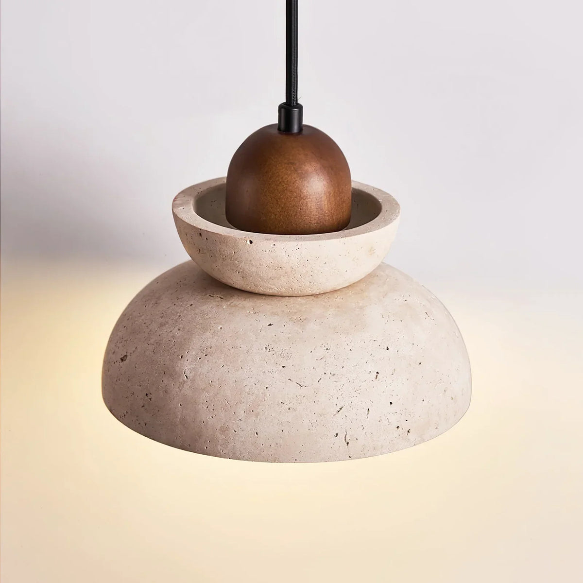 Travertine Zenith Tier Pendant Lamp – Travertine detail 7