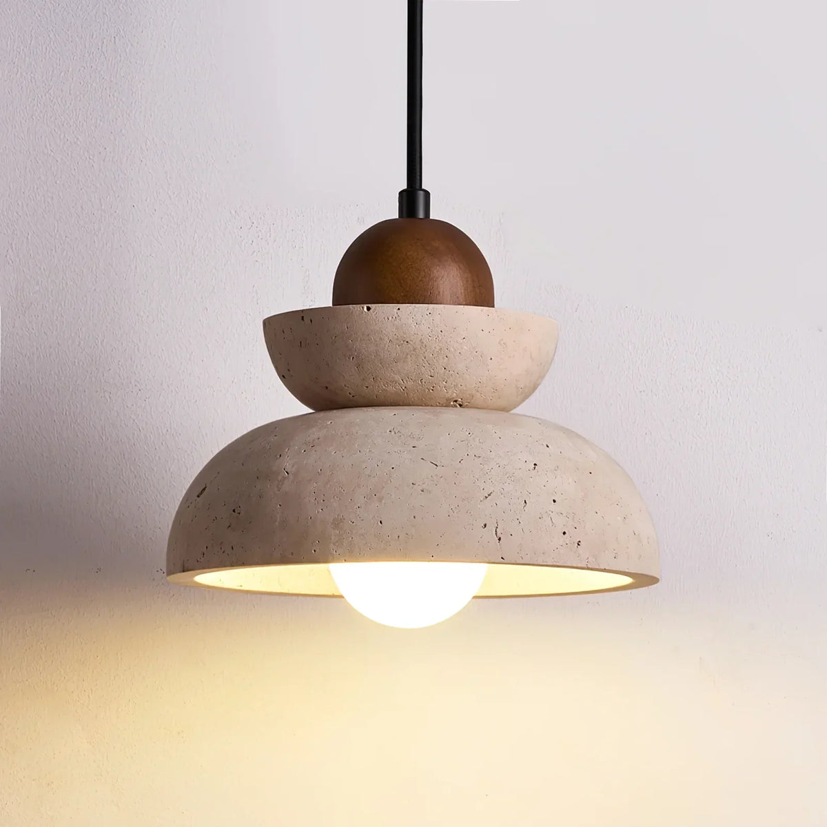 Travertine Zenith Tier Pendant Lamp – Travertine detail 9