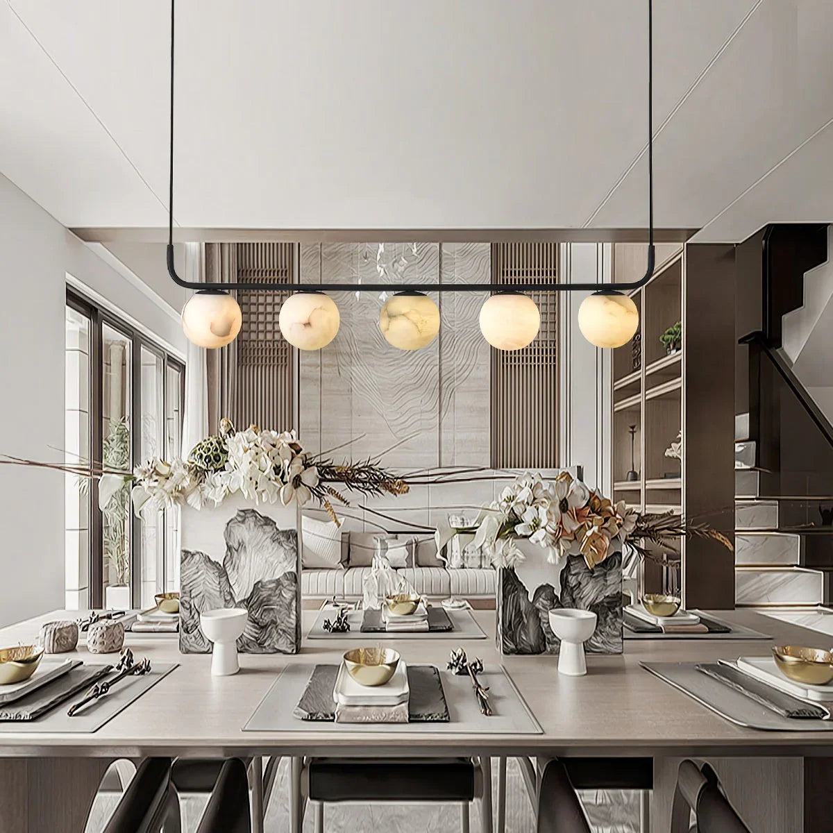 Tribeca Alabaster Pendant Lamp – Alabaster detail 3
