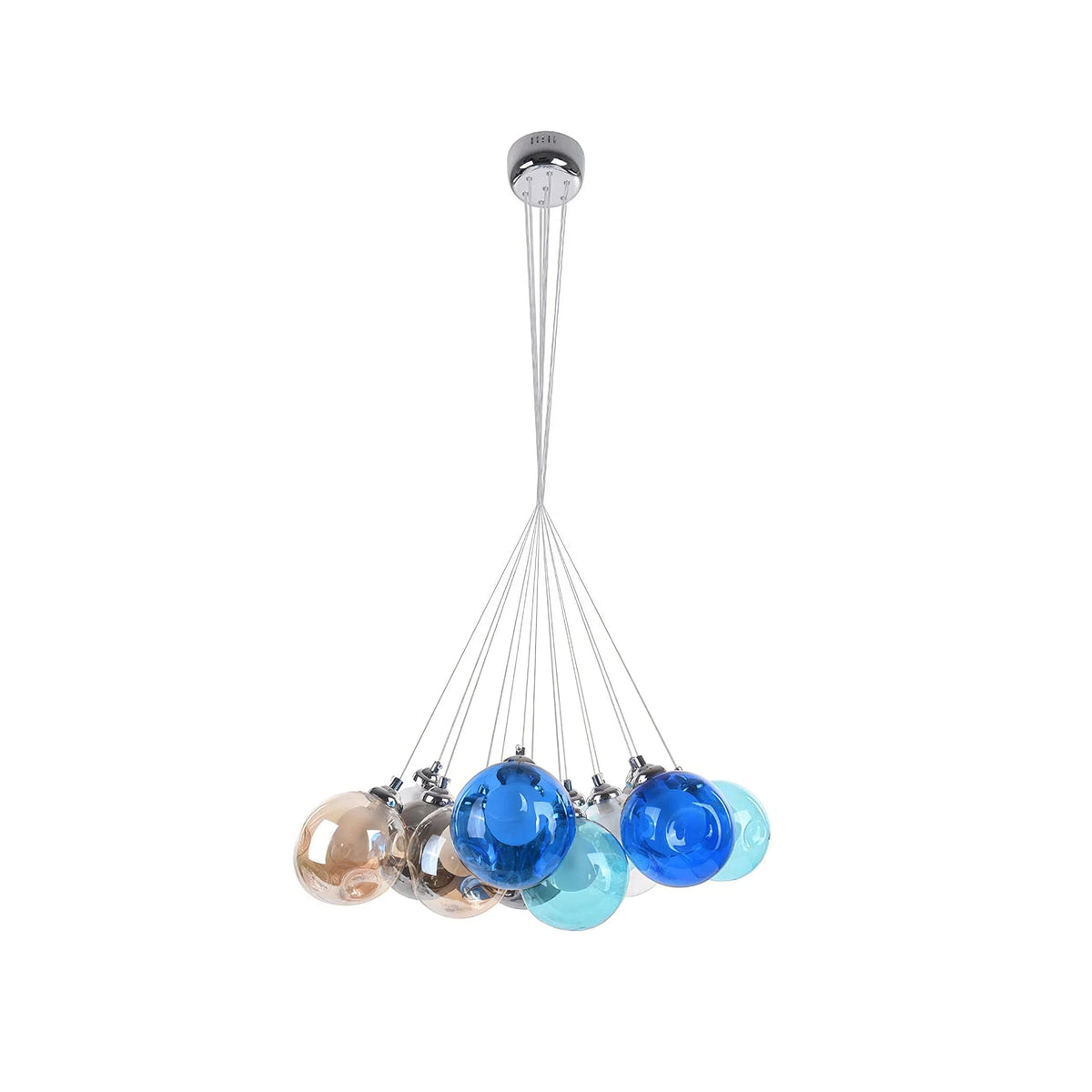 Multi-Color Globe Cluster Glass Chandelier – Glass detail 38