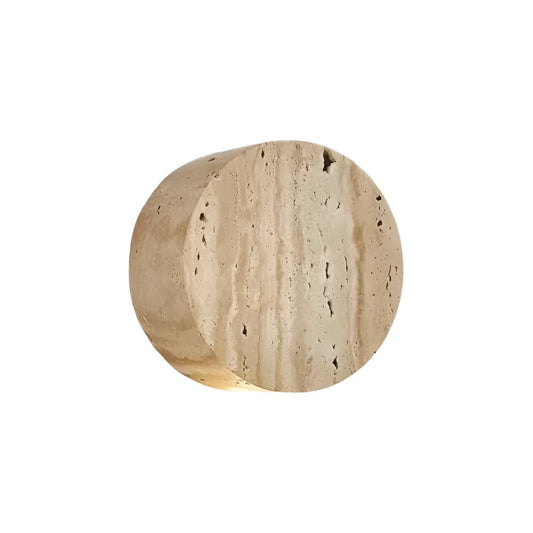 Vintage Round Travertine Wall Lamp