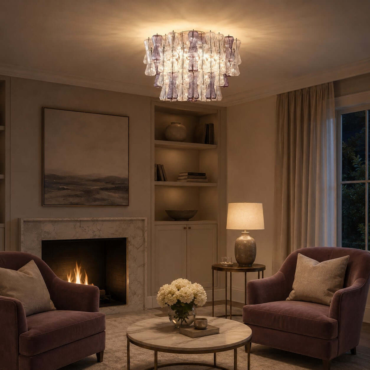 Modern Murano Glass Ceiling Light – Glass detail 4