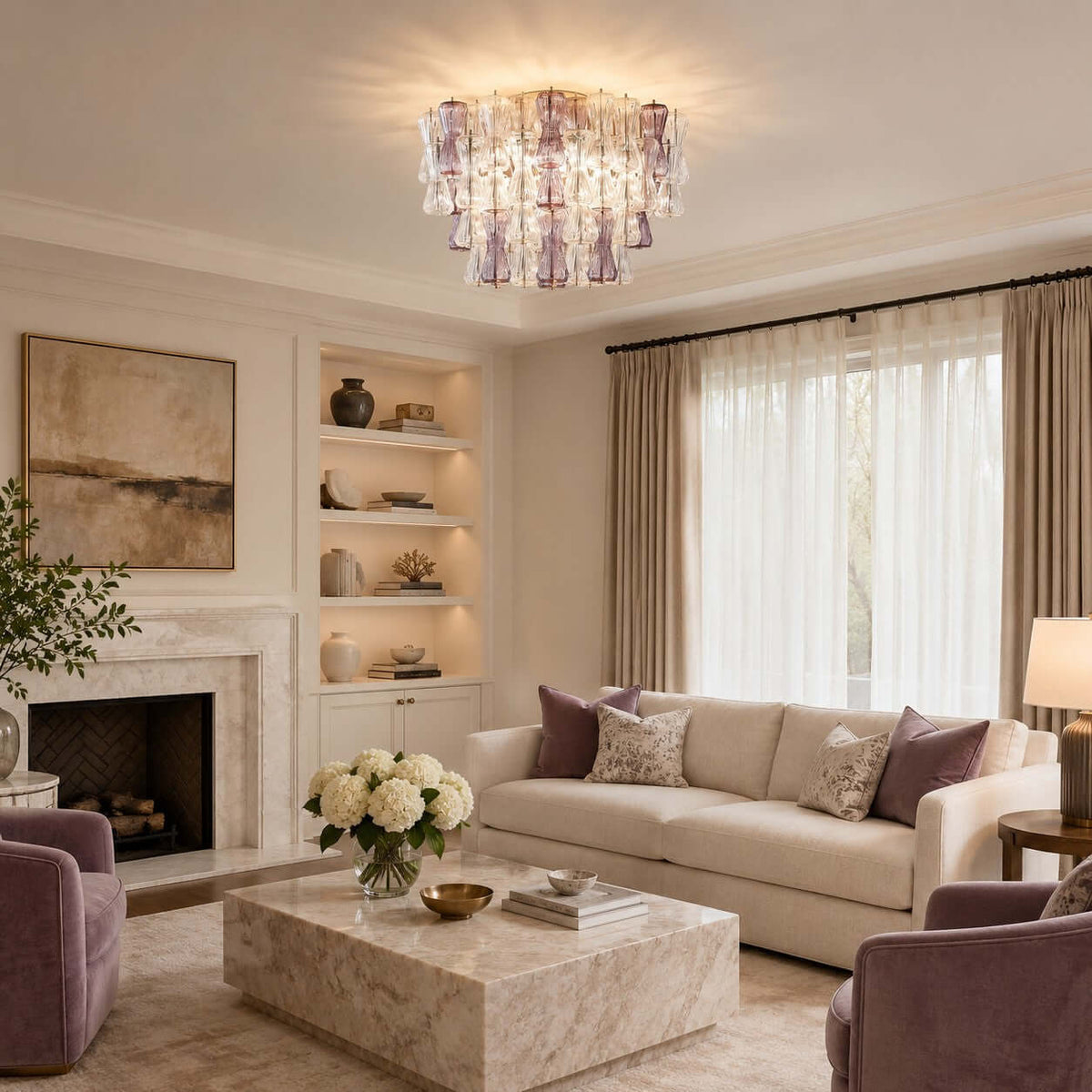 Modern Murano Glass Ceiling Light – Glass detail 9