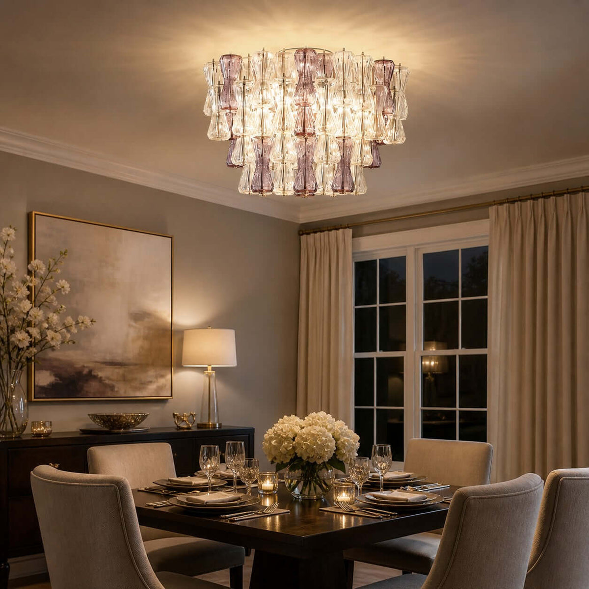 Modern Murano Glass Ceiling Light – Glass detail 7