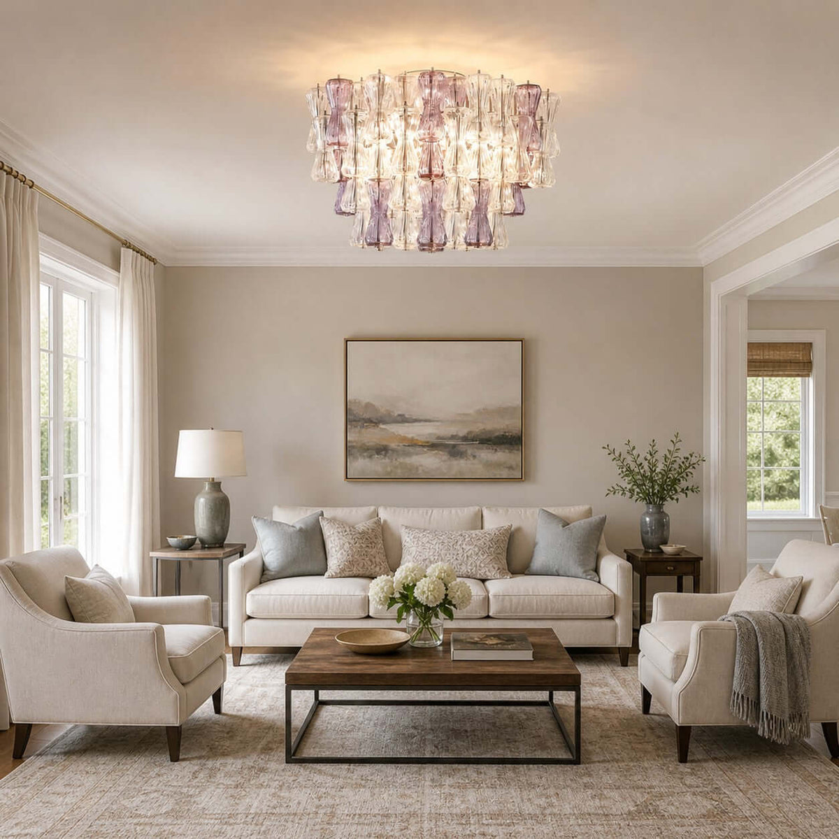 Modern Murano Glass Ceiling Light – Glass detail 11
