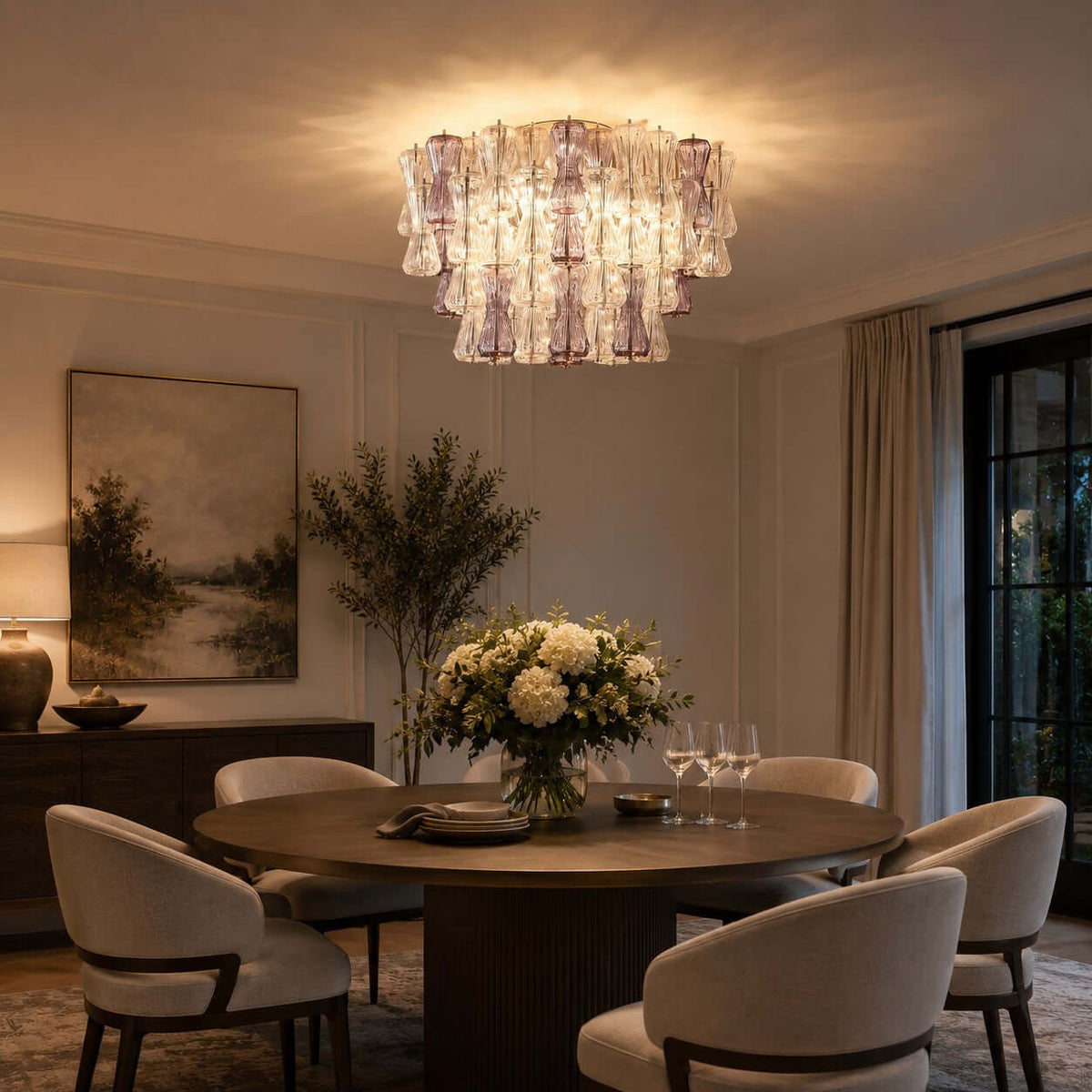 Modern Murano Glass Ceiling Light – Glass detail 3
