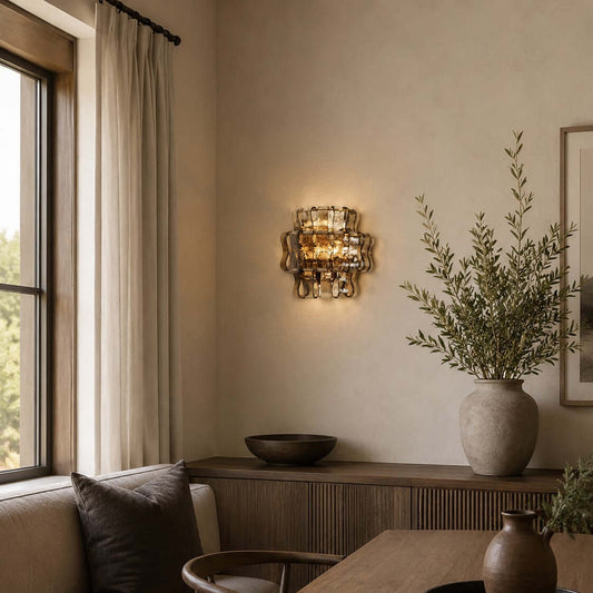 Murano Textured Glass Wall Sconce