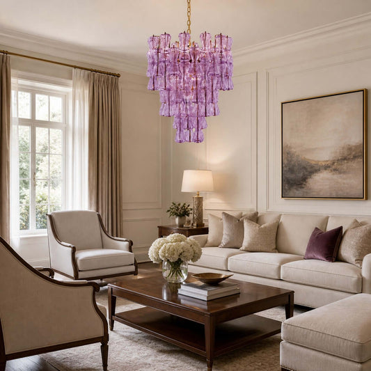 Layered Murano Glass Chandelier