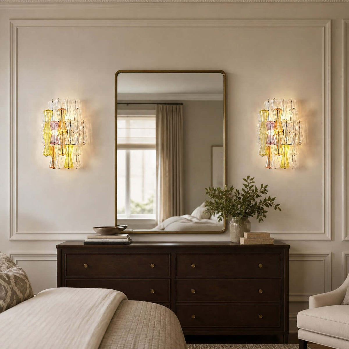 Artful Murano Glass Layered Wall Sconce – Glass detail 11