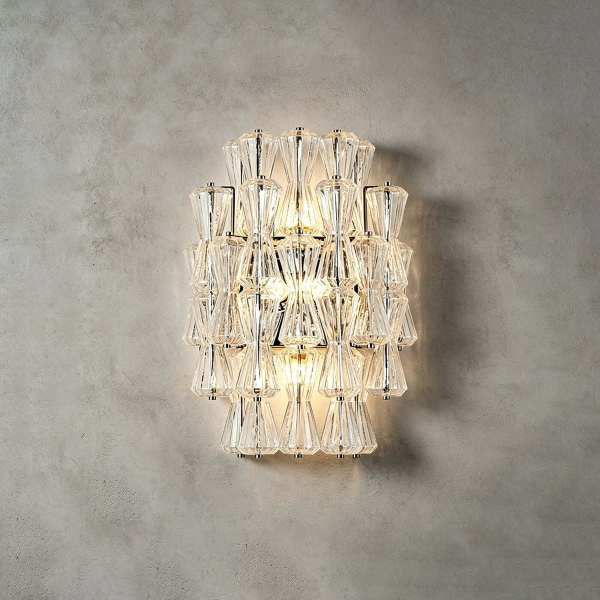 Artful Murano Glass Layered Wall Sconce – Glass detail 12
