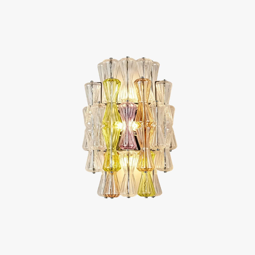 Artful Murano Glass Layered Wall Sconce – Glass detail 2