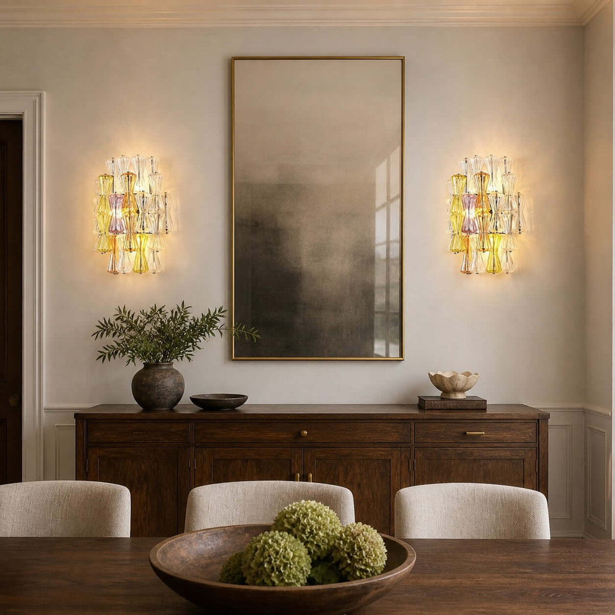Artful Murano Glass Layered Wall Sconce