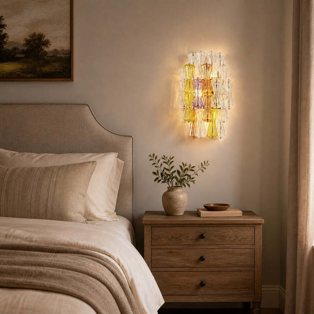 Artful Murano Glass Layered Wall Sconce – Glass detail 5