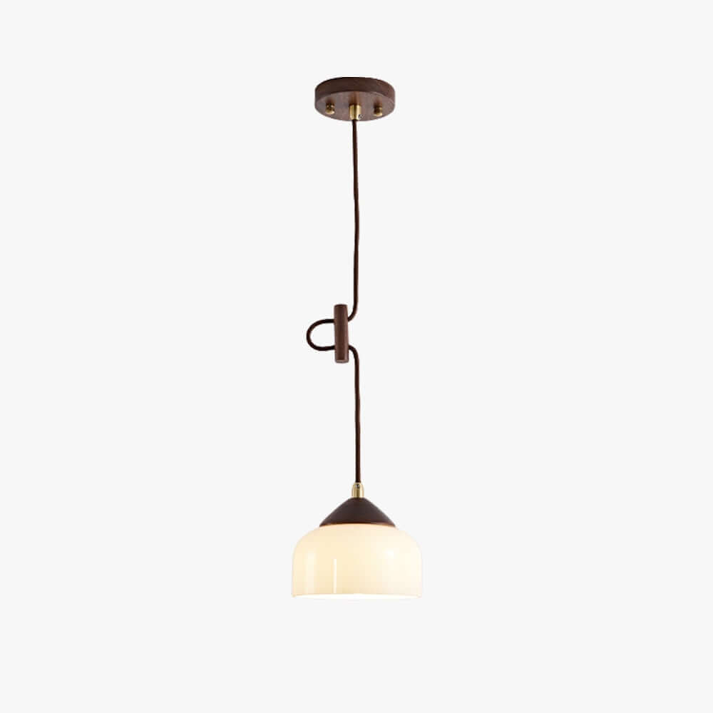 Minimalist Wood & Glass Pendant Light – Glass detail 2