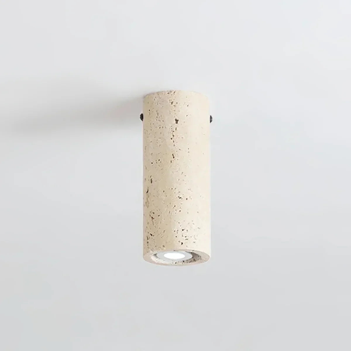 Wabi Sabi Cylinder Travertine Ceiling Lamp – Travertine detail 10